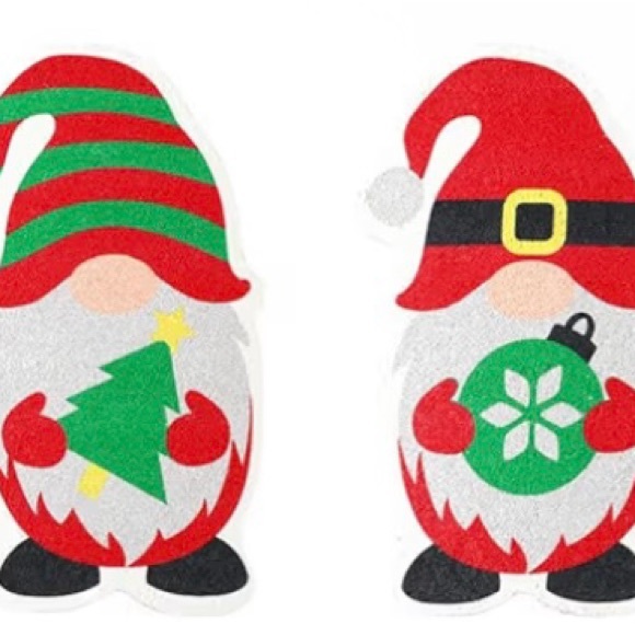 Pair of Gnome Holiday Sponges - You Choose Red or Green - NEW - Picture 3 of 6